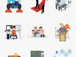 商務辦公人物群體團隊人物海報素材背景圖片png