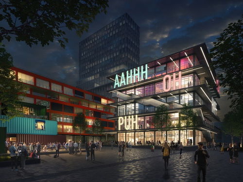 從馬鈴薯工廠到商業(yè)中心,慕尼黑werk12設(shè)計靈感源于唐老鴨漫畫