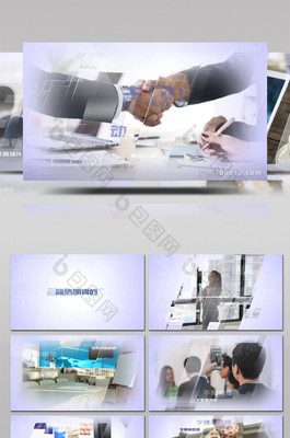 簡潔明亮企業商務內容圖文動畫演示ae模板