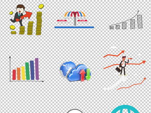 卡通手繪箭頭商務辦公海報素材背景圖片