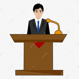 卡通商務(wù)風(fēng)演講職業(yè)男性素材圖片免費下載 千庫網(wǎng)