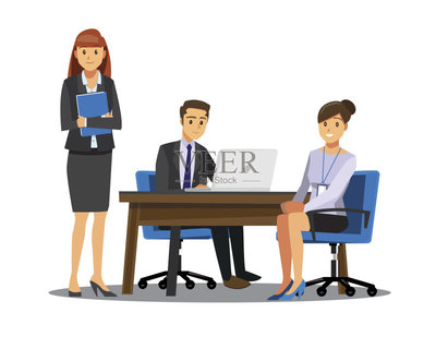 繪畫插圖,矢量,商務(wù)人士,團(tuán)隊,動畫片