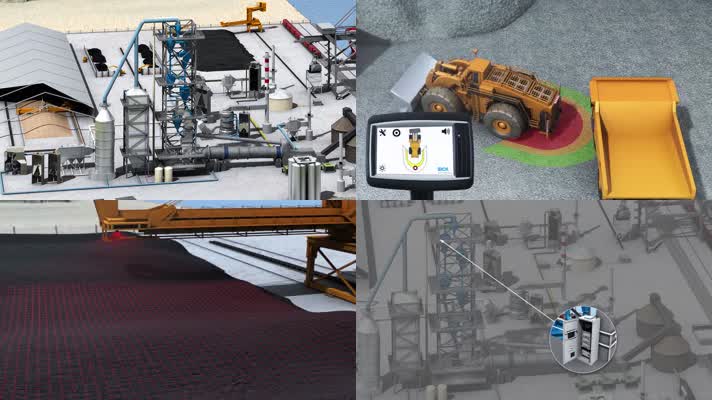 三維動畫水泥工廠生產(chǎn)監(jiān)控監(jiān)控監(jiān)管視頻素材