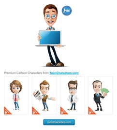 拿著筆記本展示的商務卡通男士矢量圖免費下載 ai格式 編號18035446 千圖網(wǎng)