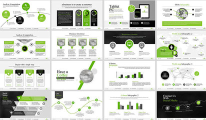綠色簡約大氣商務貿(mào)易企業(yè)通用動畫PPT模板|PPT/演示|平面|愛晴天 - 原創(chuàng)設計作品 