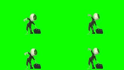 綠幕摳像商務3d小人131