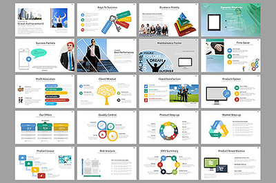 8種配色全動畫商務通用PPT模板