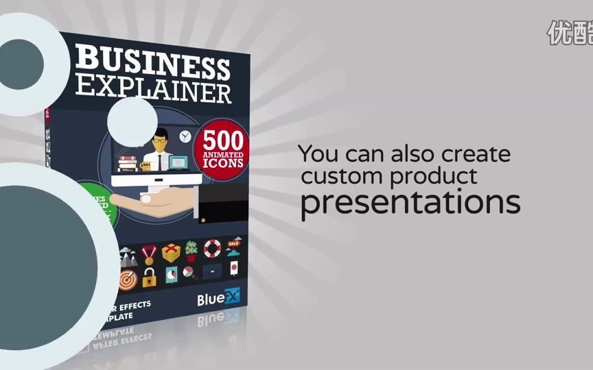 AE模板-公司企業商務卡通人物解說圖標場景MG動畫大合集bluefx business explainer