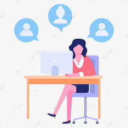 卡通商務辦公招聘插畫人物素材圖片免費下載 千庫網