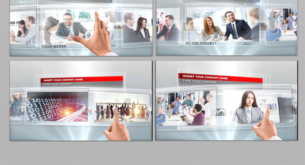 手勢觸屏風(fēng)格企業(yè)商務(wù)宣傳推廣包裝ae模板