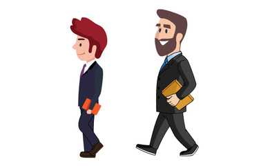 穿職業(yè)的男士側(cè)面走路動作an動畫源文件素材