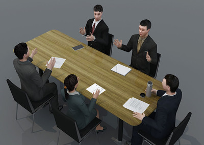 配景人物 漫游 開會 白領 鼓掌 會議 商務 場景 動畫