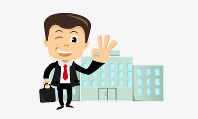 卡通商務(wù)人士