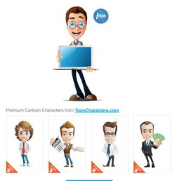 拿著筆記本展示的商務(wù)卡通男士矢量圖免費(fèi)下載 ai格式 編號18035446 千圖網(wǎng)